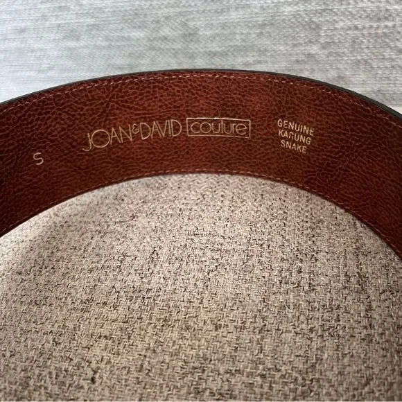 Joan & David Couture Genuine Karung Snake Leather Belt